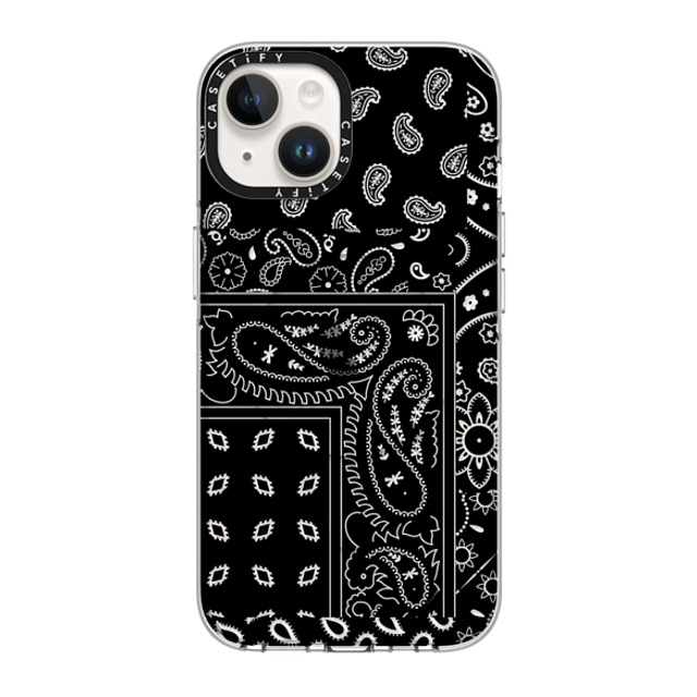 CASETiFY iPhone 14 ケース クリア クリア ケース MagSafe対応 Paisley Case - Black casetify