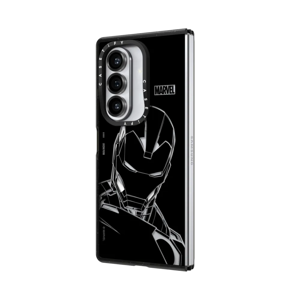 Impact Magnetic Galaxy Z Fold7 Case - Iron Man Case - Black