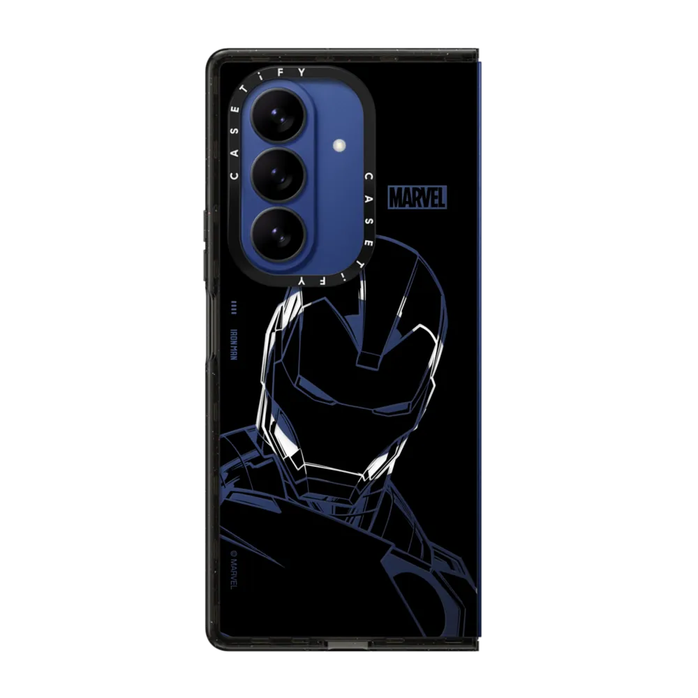 Impact Magnetic Galaxy Z Fold7 Case - Iron Man Case - Black