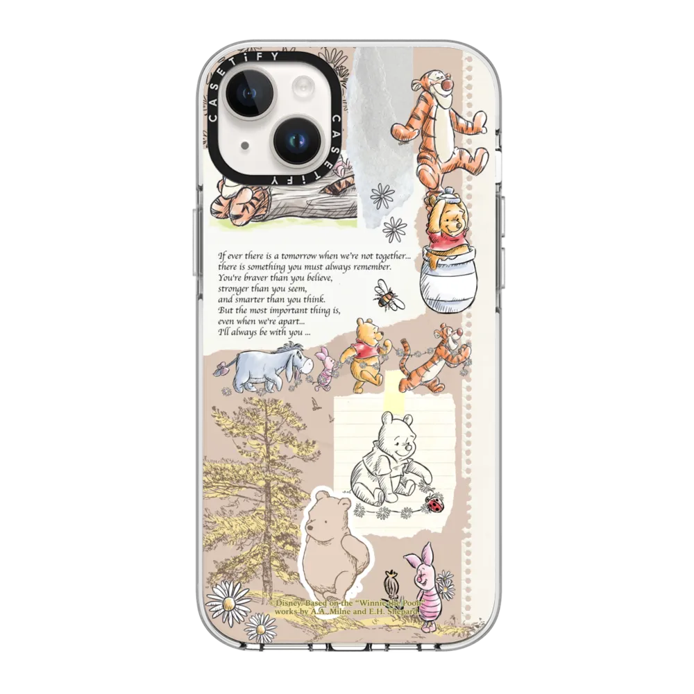 Clear iPhone 14 Plus Case MagSafe Compatible - Vintage Collage Case