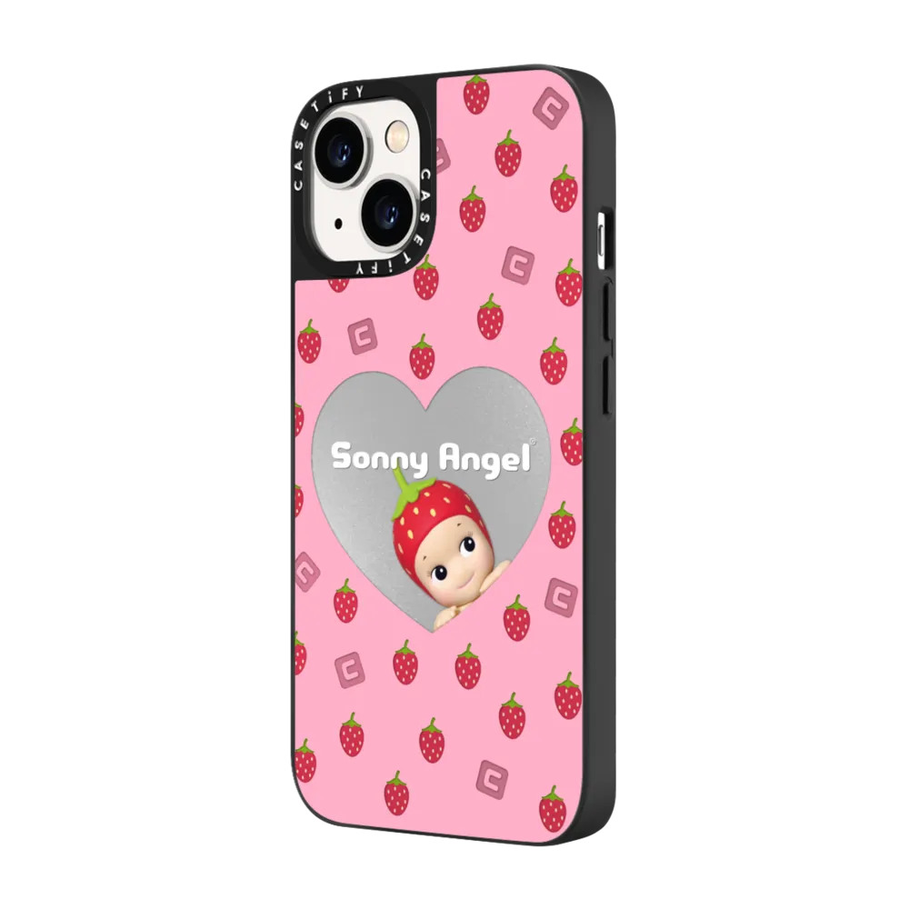 Mirror iPhone 14 Case MagSafe Compatible - Sonny Angel Harvest Heart Strawberry