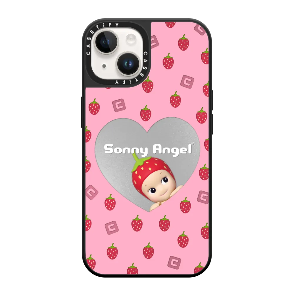 Mirror iPhone 14 Case MagSafe Compatible - Sonny Angel Harvest Heart Strawberry