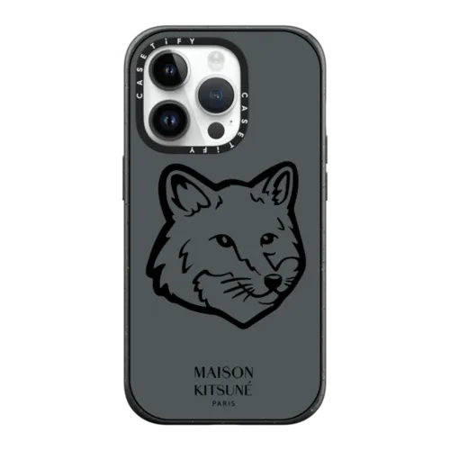 iPhone 14 Pro - Maison Kitsuné Bold Fox Head Slate Grey Case