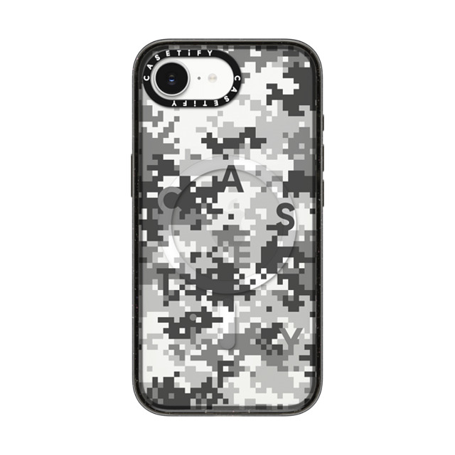 CASETiFY iPhone 16e ケース ブラック インパクトケース MagSafe対応 Pattern Pattern Gray Camo Back to School CASETiFY iPhone 16e ケース ブラック インパクトケース MagSafe対応 Pattern Pattern Gray Camo Back to School