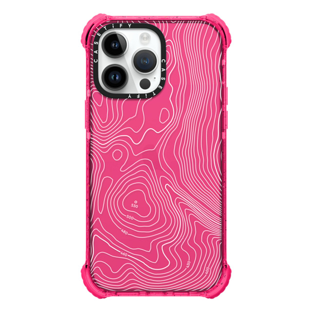 CASETiFY iPhone 14 Pro Max ケース Bubble Gum ウルトラインパクトケース nature,Pattern Topography Map