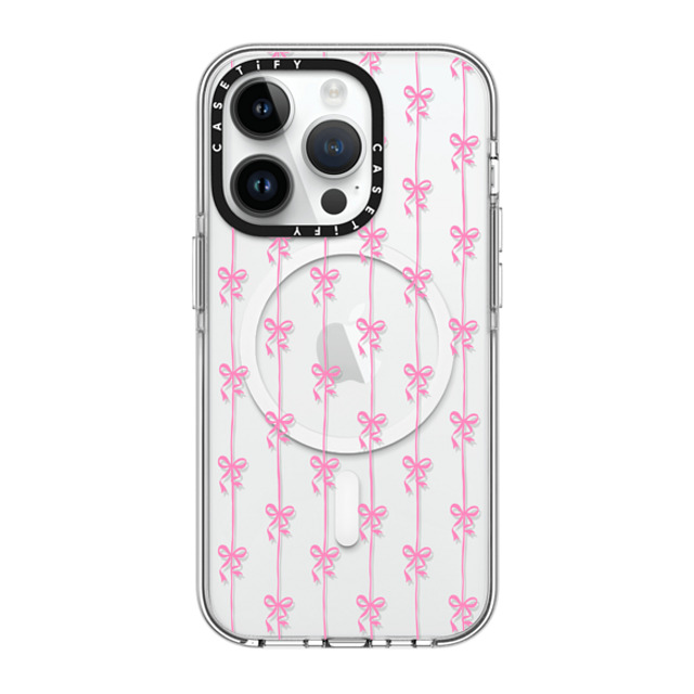 CASETiFY iPhone 14 Pro ケース クリア クリア ケース MagSafe対応 Cottagecore Ballet Stripes