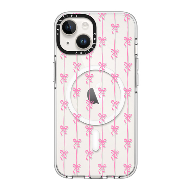 CASETiFY iPhone 14 ケース クリア クリア ケース MagSafe対応 Cottagecore Ballet Stripes