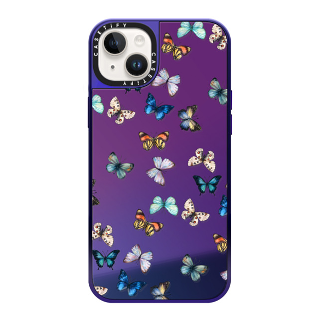 CASETiFY iPhone 14 Plus Case Purple Disco on Purple ミラーケース MagSafe対応 Animal Noir Butterfly CASETiFY iPhone 14 Plus Case Purple Disco on Purple ミラーケース MagSafe対応 Animal Noir Butterfly