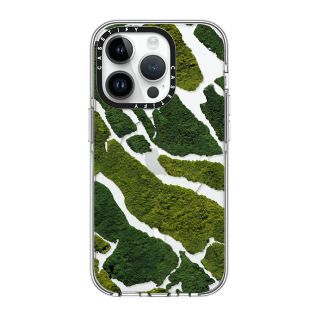 CASETiFY iPhone 14 Pro ケース クリア クリア ケース MagSafe対応 nature Moss Camo