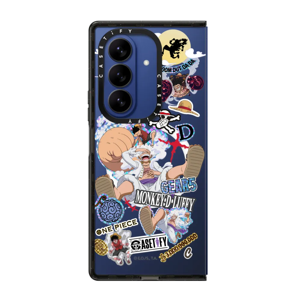 Impact Magnetic Galaxy Z Fold7 Case - Luffy Gears Evolution Sticker Mania Case