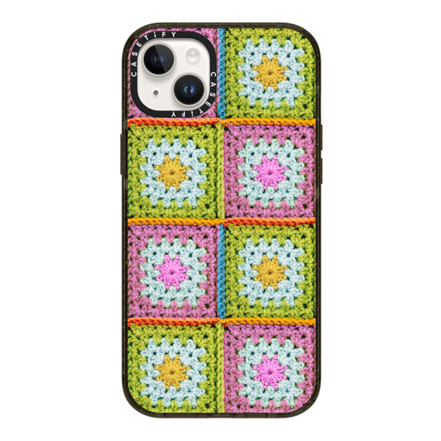 CASETiFY iPhone 14 Plus ケース ブラック インパクトケース MagSafe対応 Cottagecore Cottagecore Crochet Granny Squares Father's Day CASETiFY iPhone 14 Plus ケース ブラック インパクトケース MagSafe対応 Cottagecore Cottagecore Crochet Granny Squares Father's Day