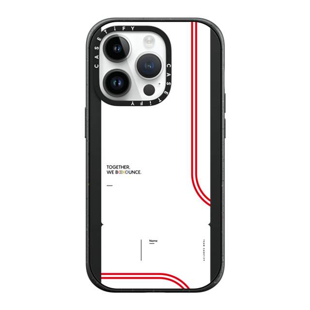 CASETiFY iPhone 14 Pro ケース マットブラック インパクトケース MagSafe対応 Team CASETiFY Ticket Case - White casetify