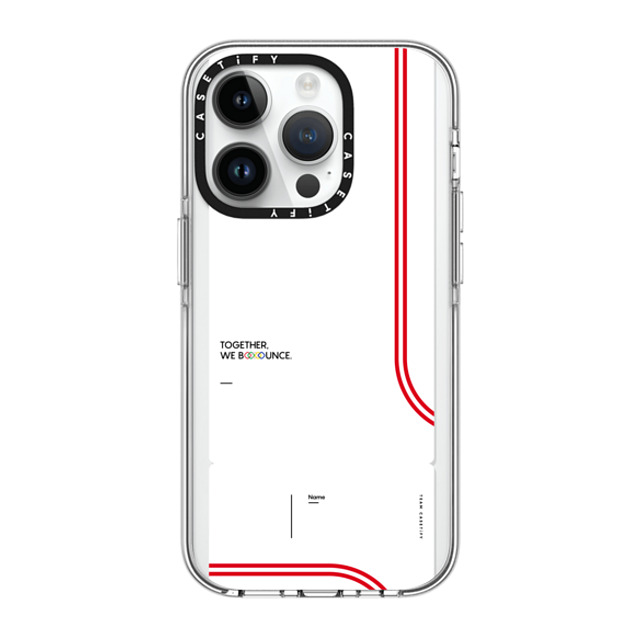 CASETiFY iPhone 14 Pro ケース クリア クリア ケース MagSafe対応 Team CASETiFY Ticket Case - White casetify