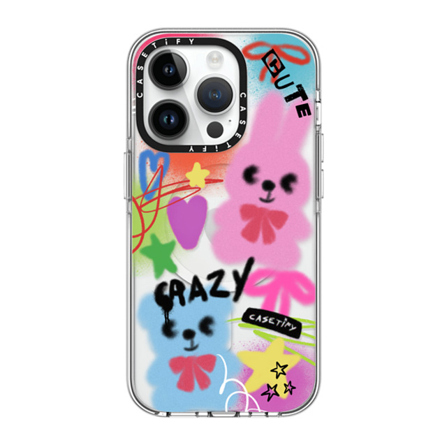 CASETiFY iPhone 14 Pro ケース クリア クリア ケース MagSafe対応 Street Art Cute & Crazy