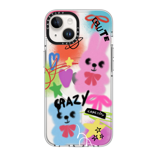 CASETiFY iPhone 14 ケース クリア クリア ケース MagSafe対応 Street Art Cute & Crazy