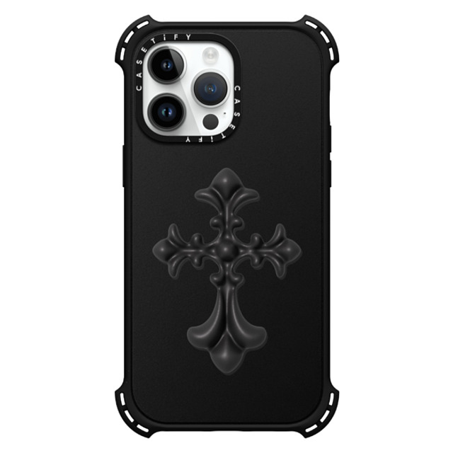 CASETiFY iPhone 14 Pro Max ケース マットブラック バウンスケース Y2K Y2K Cross Heritage Back to School CASETiFY iPhone 14 Pro Max ケース マットブラック バウンスケース Y2K Y2K Cross Heritage Back to School