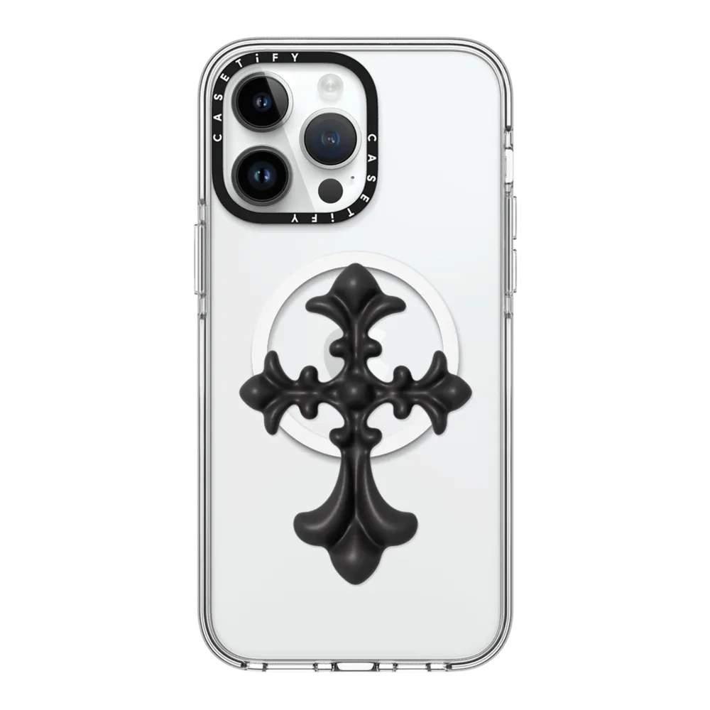 Clear iPhone 14 Pro Max Case MagSafe Compatible - Cross Heritage
