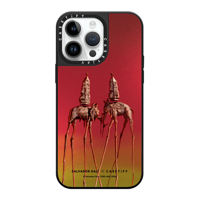 'Salvador Dali x CASETiFY iPhone 14 Pro Max �P�[�X Silver on Black �~���[�P�[�X MagSafe�Ή� Project for 'As you like it' (1948) Case'
