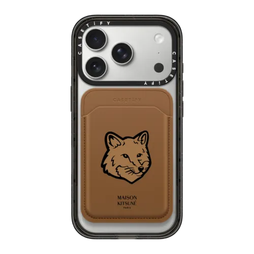 Snappy MagSafe Wallet - Maison Kitsune Classic Fox Logo Ginger Brown Snappy Wallet