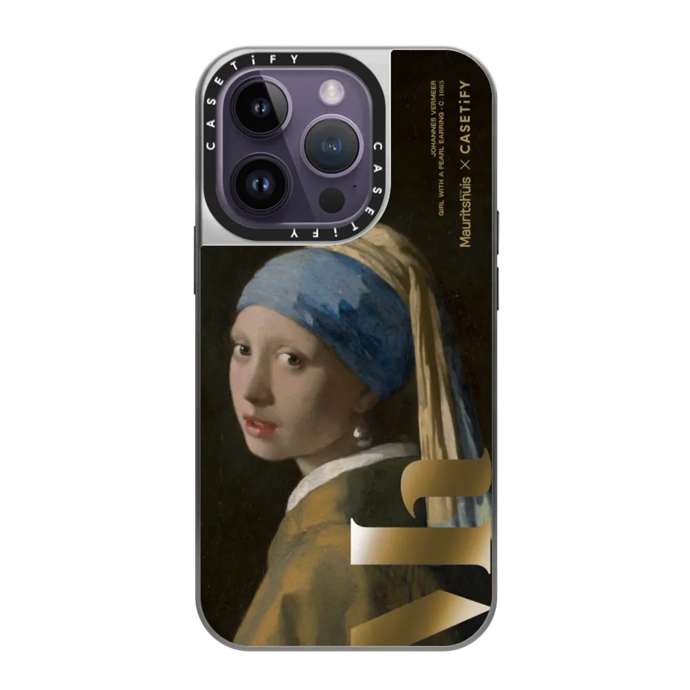 Mirror iPhone 14 Pro Case MagSafe Compatible - Girl with a Pearl Earring Case