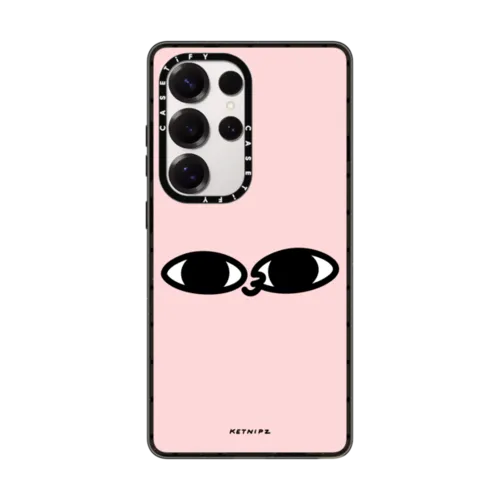 Galaxy S25 Ultra - Classic Bean Face Case - Peach
