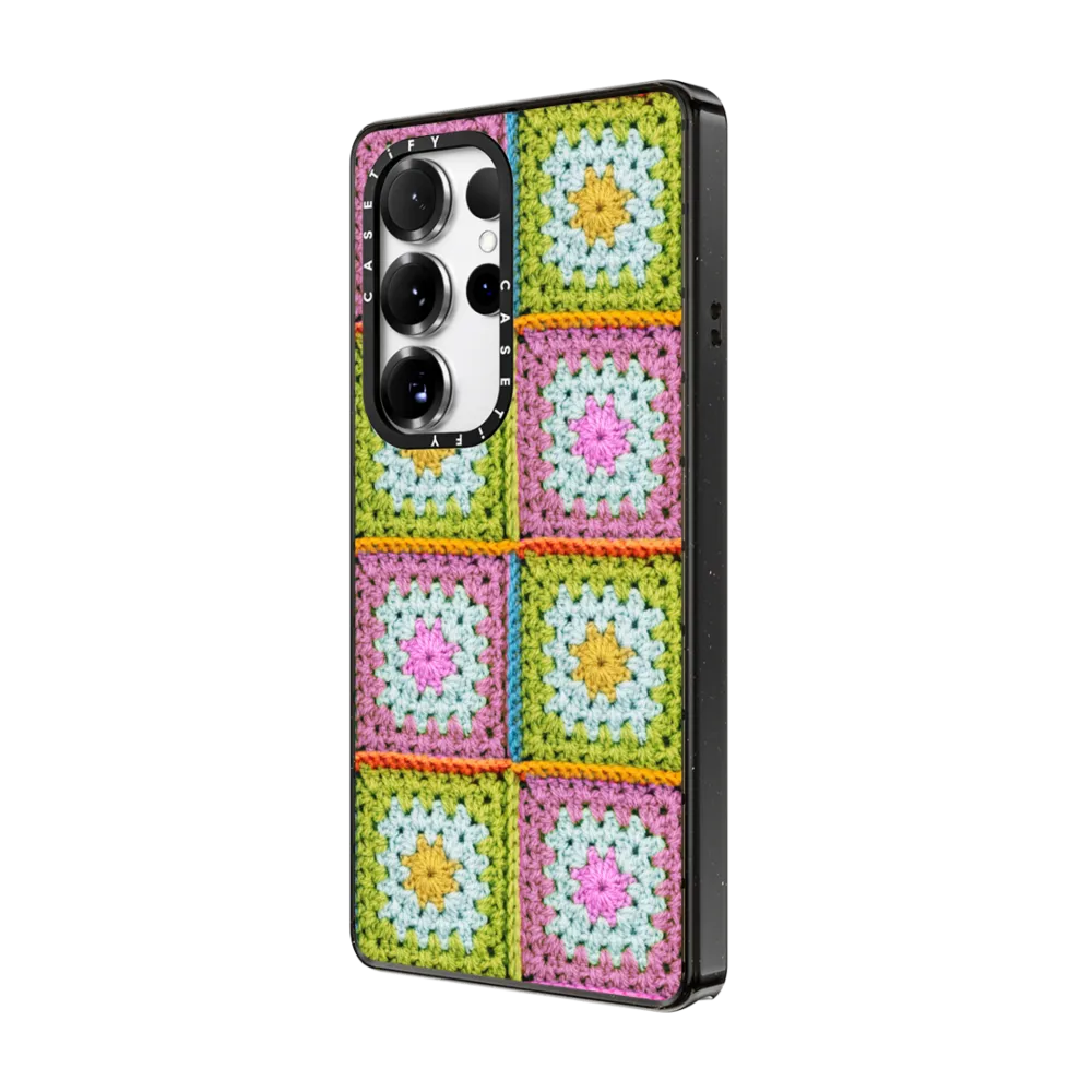 Impact Galaxy S25 Ultra Case - Crochet Granny Squares