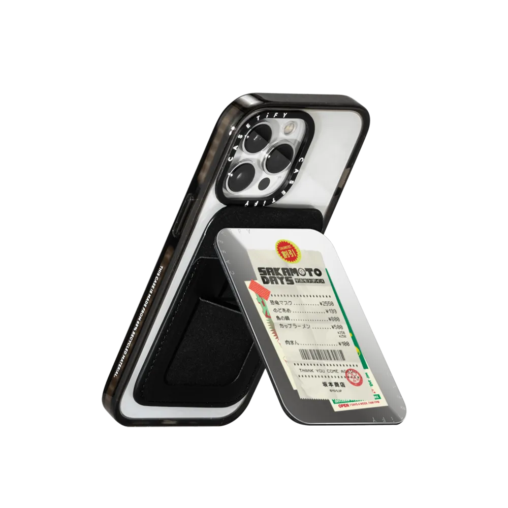 Snappy™ Mirror Cardholder Stand MagSafe Compatible - Sakamoto Days Store Receipt Snappy Cardholder Stand