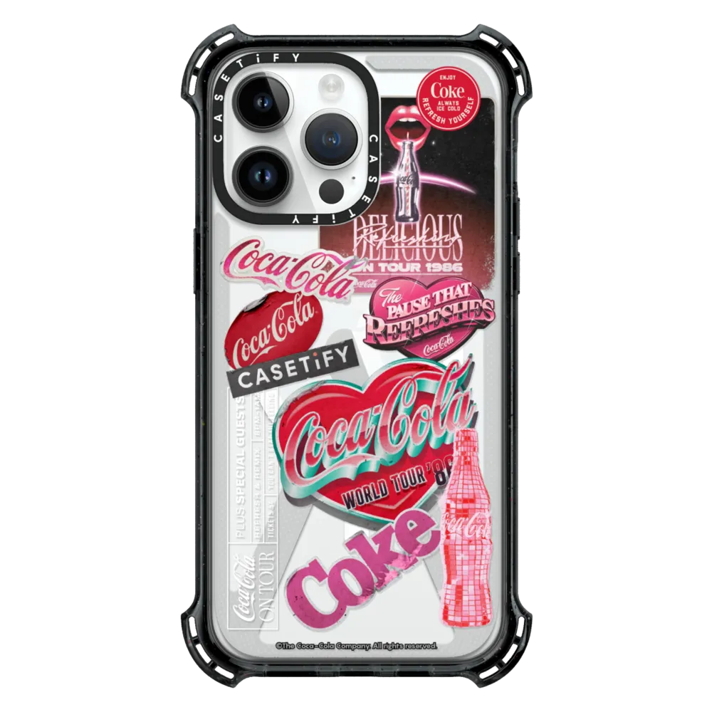 Bounce iPhone 14 Pro Max Case MagSafe Compatible - Coca-Cola On Tour Sticker Case