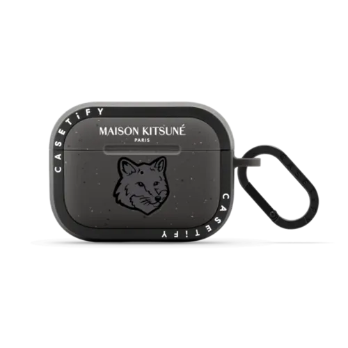 AirPods Pro 2 - Maison Kitsune Classic Fox Logo Black Earbuds Case