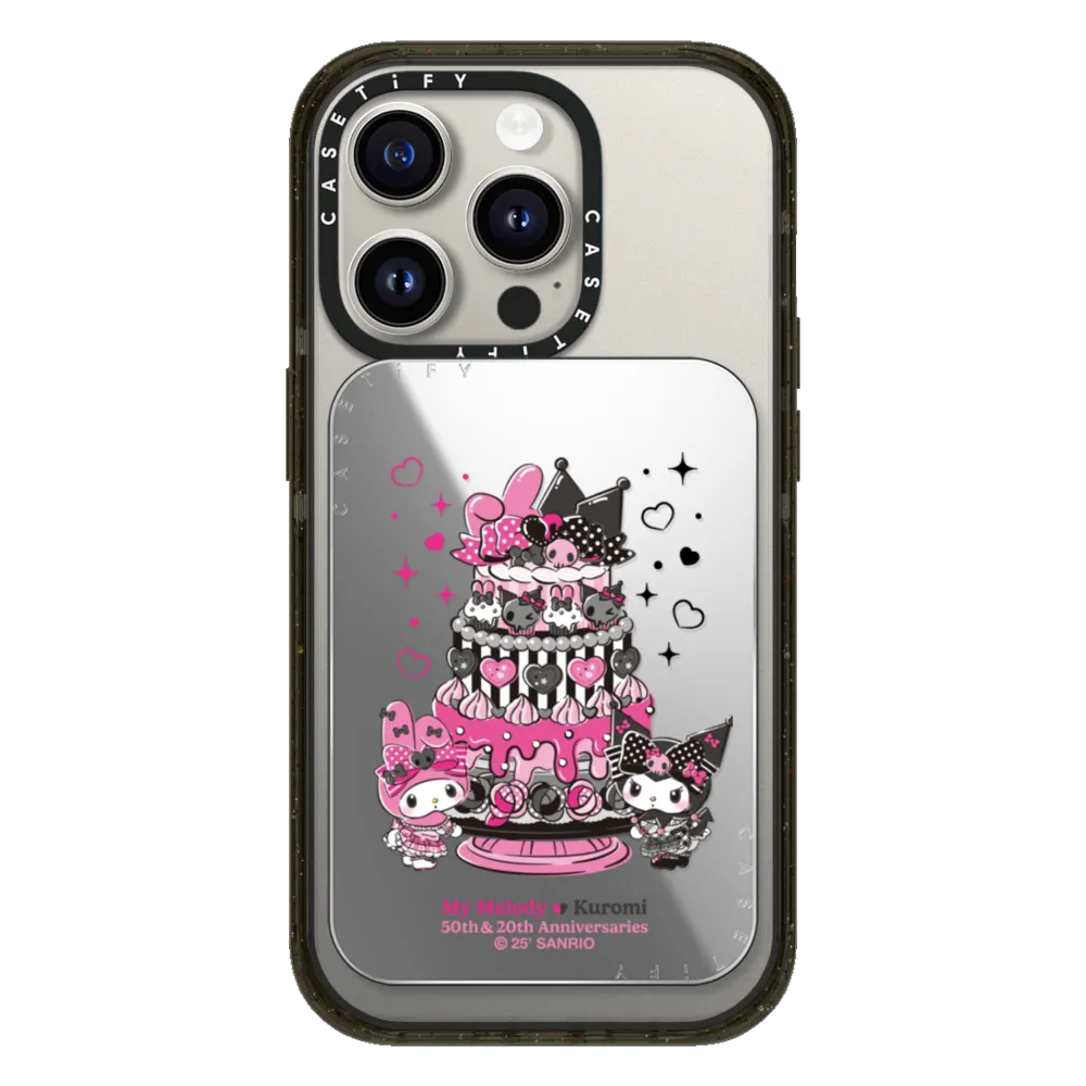 Snappy™ Mirror Cardholder Stand MagSafe Compatible - My Melody & Kuromi Anniversary Cake Snappy Cardholder Stand