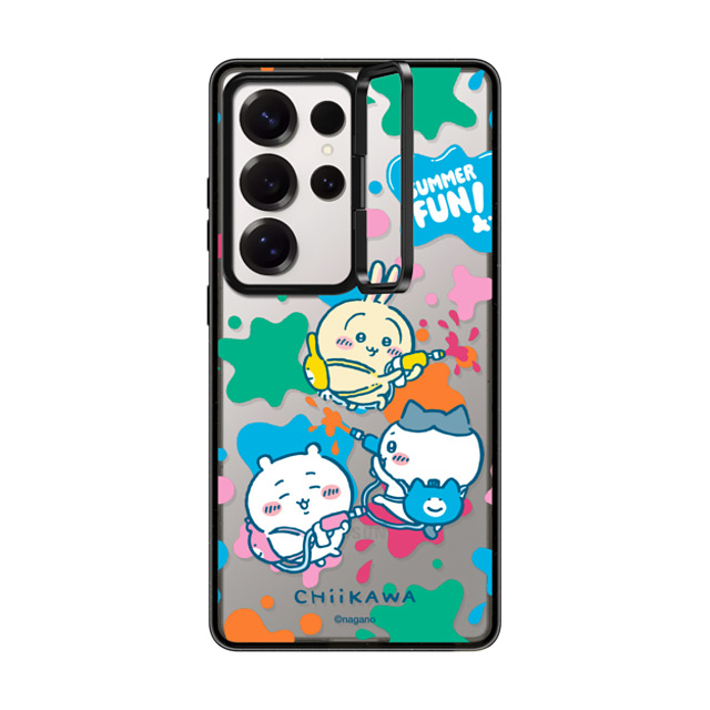 Chiikawa D2 x CASETiFY Galaxy S25 Ultra �P�[�X �u���b�N �C���p�N�g �����O�X�^���h �P�[�X Chiikawa Water Gun Case