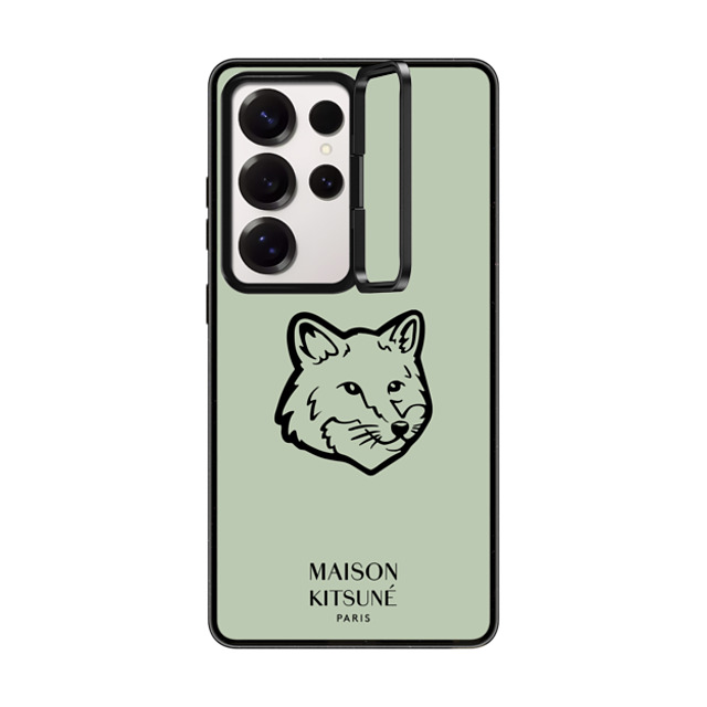 Maison Kitsune D5 x CASETiFY Galaxy S25 Ultra Case Black �C���p�N�g �����O�X�^���h �P�[�X Maison Kitsune Fox Head Phone Case - Soft Mint