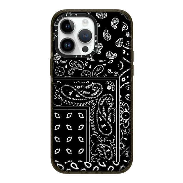 CASETiFY iPhone 14 Pro Max ケース ブラック インパクトケース MagSafe対応 Paisley Case - Black casetify