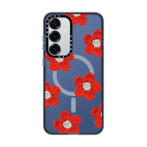 Galaxy S25+ - Crochet Flowers - Red