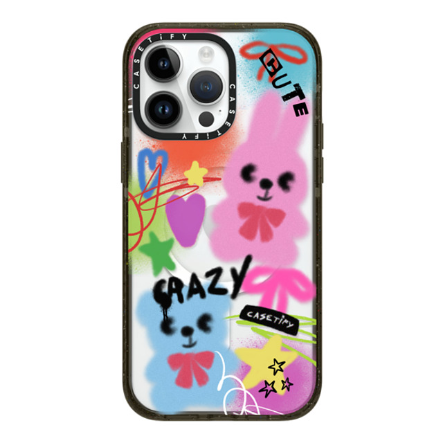 CASETiFY iPhone 14 Pro Max ケース ブラック インパクトケース MagSafe対応 Street Art Cute & Crazy