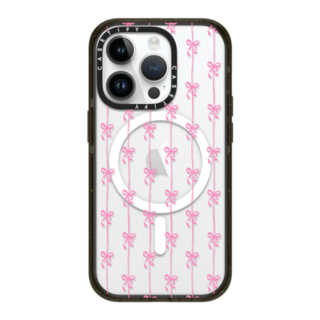 CASETiFY iPhone 14 Pro ケース ブラック インパクトケース MagSafe対応 Cottagecore Ballet Stripes