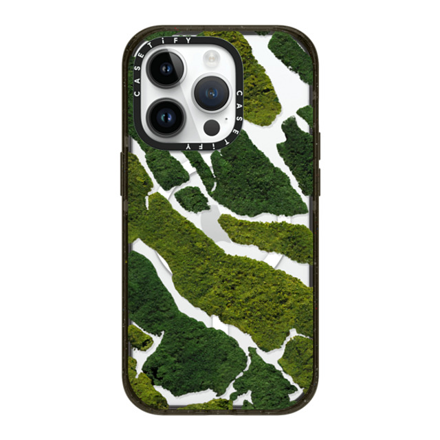 CASETiFY iPhone 14 Pro ケース ブラック インパクトケース MagSafe対応 nature Moss Camo