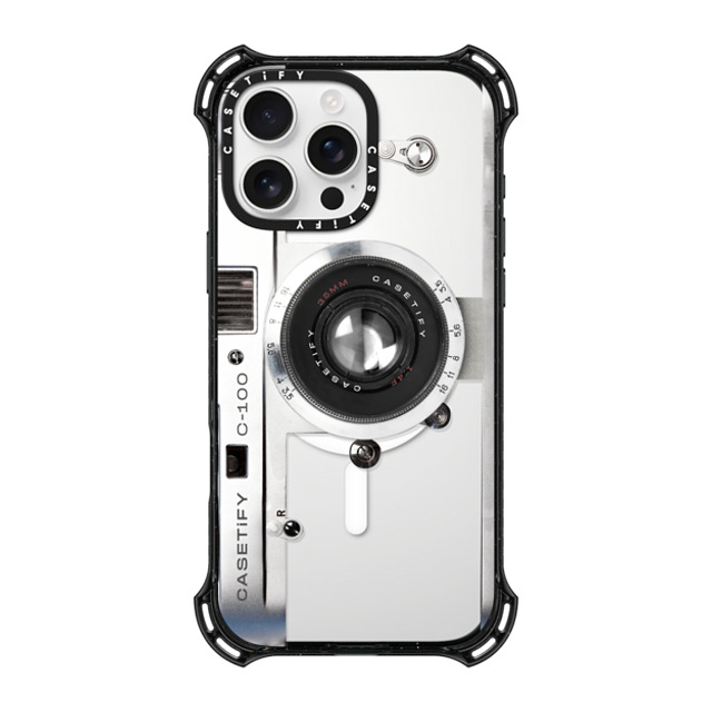 CASETiFY iPhone 16 Pro Max ケース ブラック バウンスケース Camera Case - Retro casetify