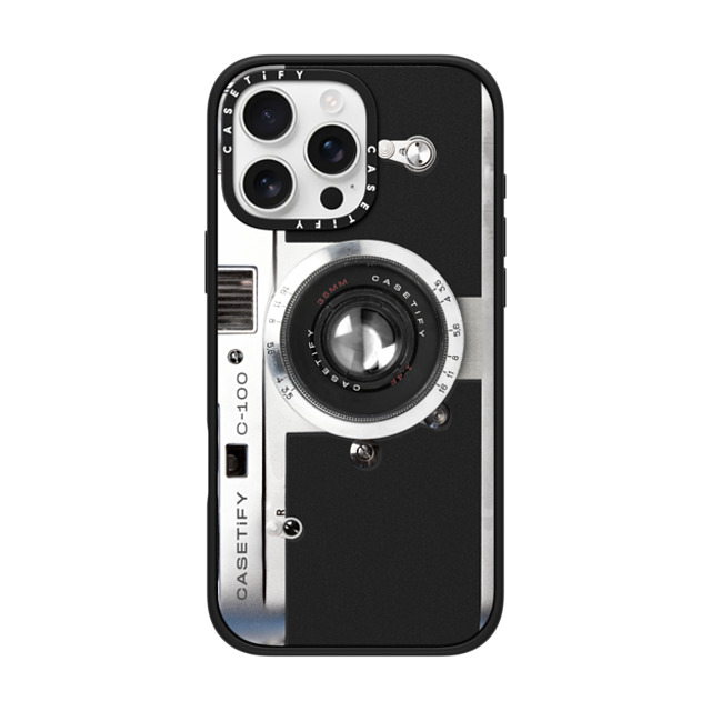 CASETiFY iPhone 16 Pro Max ケース マットブラック インパクトケース MagSafe対応 Camera Case - Retro casetify