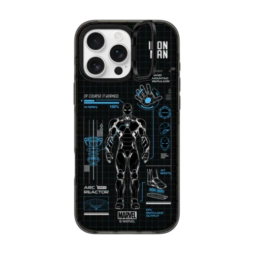 iPhone 16 Pro Max - Iron Man Blue Print Tech Case - Blue