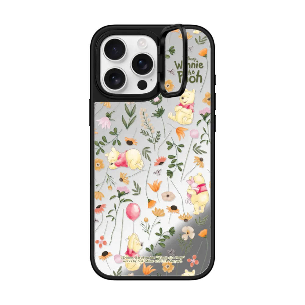 Mirror Ring Stand iPhone 16 Pro Max Case MagSafe Compatible - Vintage Floral Case