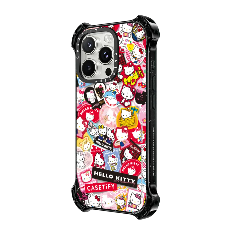 Bounce iPhone 16 Pro Max Case MagSafe Compatible - Hello Kitty 50th Anniversary - Sticker Case