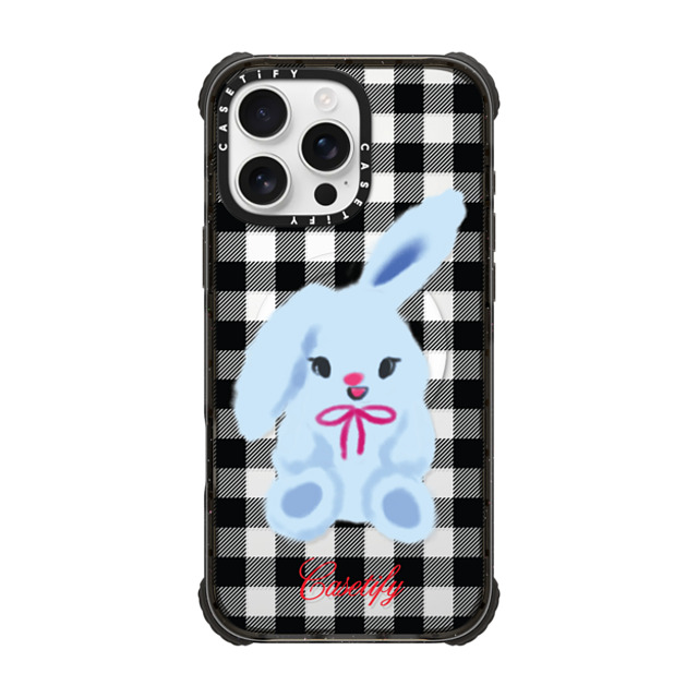 CASETiFY iPhone 16 Pro Max ケース ブラック ウルトラ インパクトケース MagSafe 対応 Animal,Cartoon Animal,Cartoon Bunny with Plaid Father's Day CASETiFY iPhone 16 Pro Max ケース ブラック ウルトラ インパクトケース MagSafe 対応 Animal,Cartoon Animal,Cartoon Bunny with Plaid Father's Day