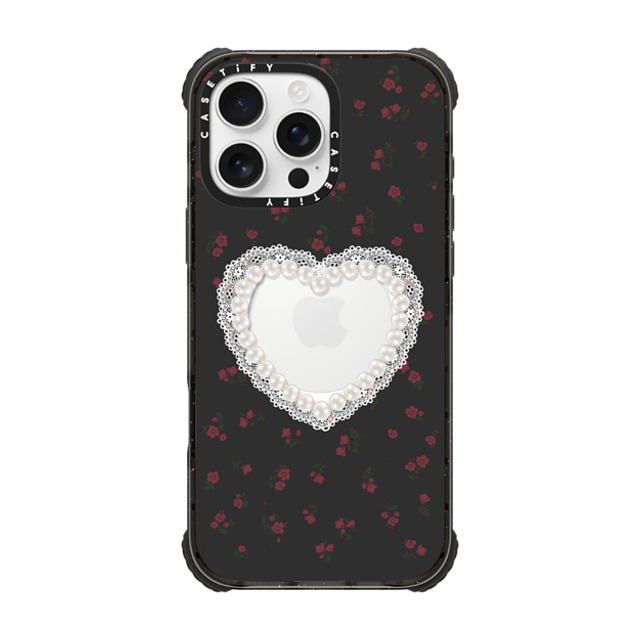CASETiFY iPhone 16 Pro Max ケース ブラック ウルトラ インパクトケース MagSafe 対応 Heart,Cottagecore Heart,Cottagecore Gothic Pearly Heart Father's Day CASETiFY iPhone 16 Pro Max ケース ブラック ウルトラ インパクトケース MagSafe 対応 Heart,Cottagecore Heart,Cottagecore Gothic Pearly Heart Father's Day