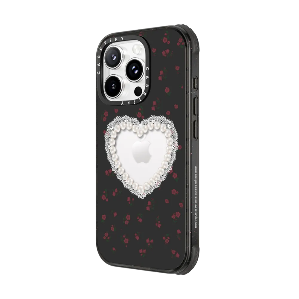 Ultra Impact iPhone 16 Pro Max Case MagSafe Compatible - Gothic Pearly Heart