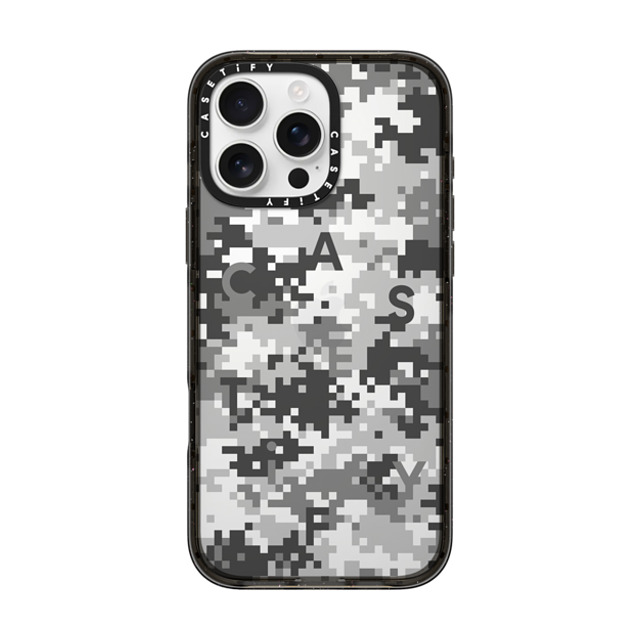 CASETiFY iPhone 16 Pro Max Case Black Impact Case Pattern Pattern Gray Camo Mother's Day CASETiFY iPhone 16 Pro Max Case Black Impact Case Pattern Pattern Gray Camo Mother's Day