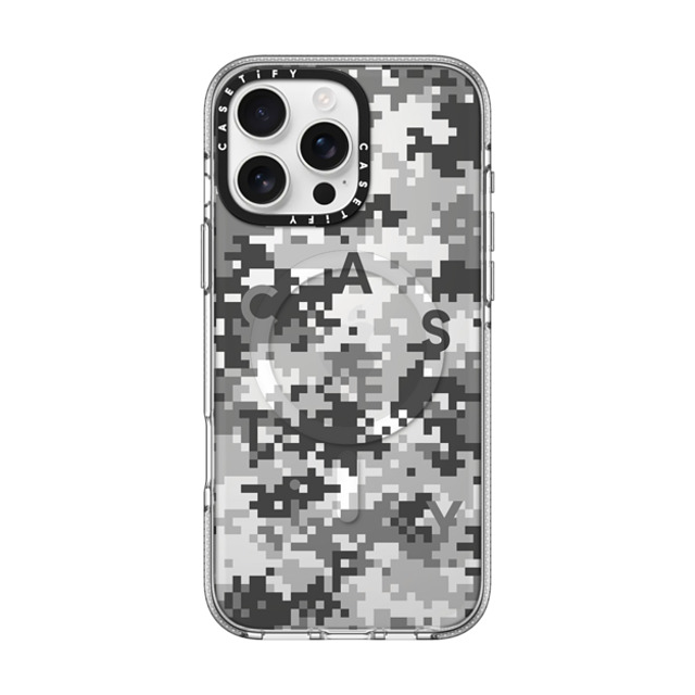 CASETiFY iPhone 16 Pro Max Case クリア クリア ケース MagSafe対応 Pattern Pattern Gray Camo Mother's Day CASETiFY iPhone 16 Pro Max Case クリア クリア ケース MagSafe対応 Pattern Pattern Gray Camo Mother's Day
