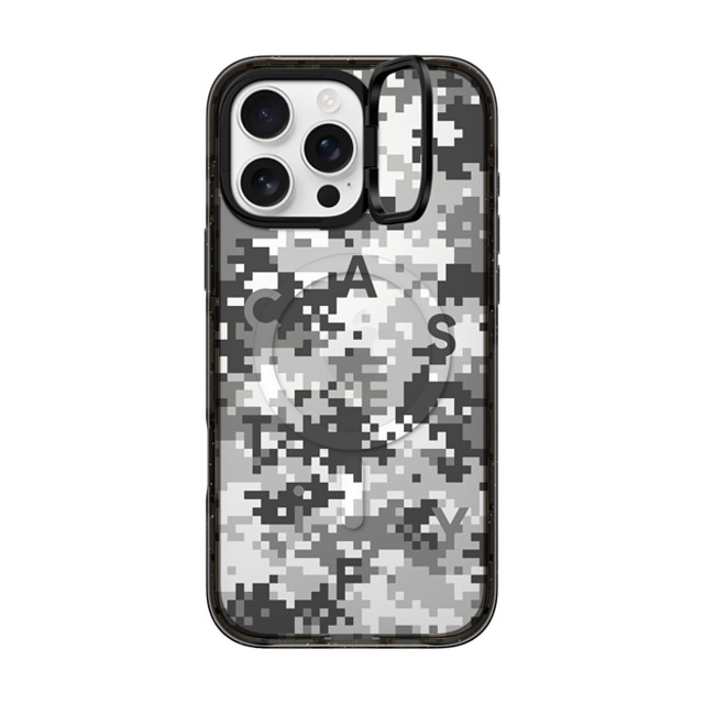 CASETiFY iPhone 16 Pro Max Case Black インパクトリングスタンドケース MagSafe対応 Pattern Pattern Gray Camo Father's Day CASETiFY iPhone 16 Pro Max Case Black インパクトリングスタンドケース MagSafe対応 Pattern Pattern Gray Camo Father's Day