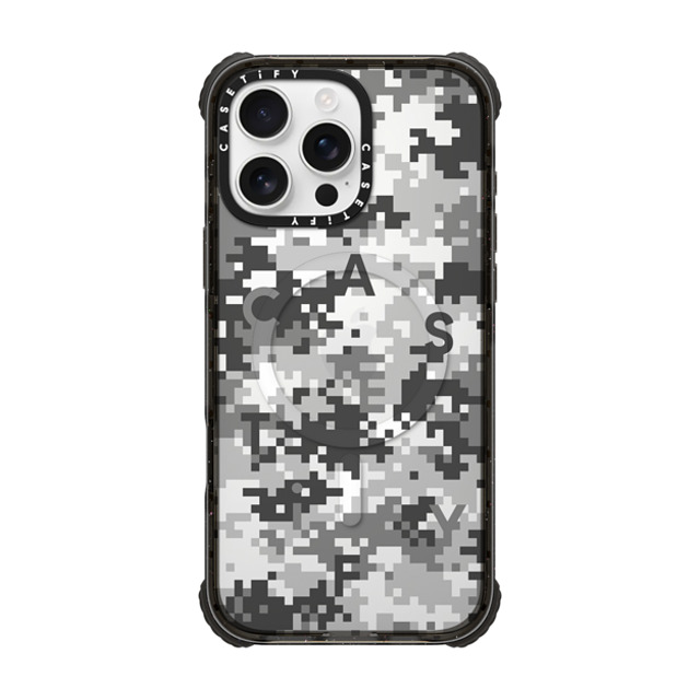 CASETiFY iPhone 16 Pro Max ケース ブラック ウルトラ インパクトケース MagSafe 対応 Pattern Pattern Gray Camo Father's Day CASETiFY iPhone 16 Pro Max ケース ブラック ウルトラ インパクトケース MagSafe 対応 Pattern Pattern Gray Camo Father's Day