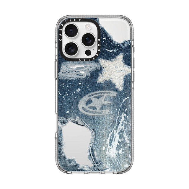 CASETiFY iPhone 16 Pro Max ケース クリア クリア ケース MagSafe対応 Pattern Denim